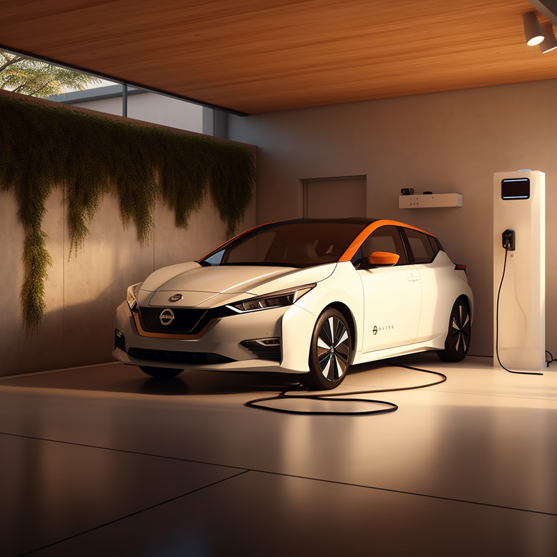 Nissan Ariya charging from EV Charger